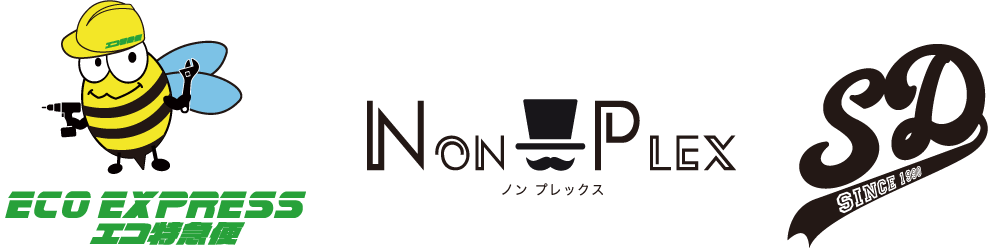 例えば、ロゴの一新で会社のイメージアップ！ロゴを使って、かっこいいデザインの名刺からお揃いのスタッフ用Tシャツ・ポロシャツまでトータルデザインができます。